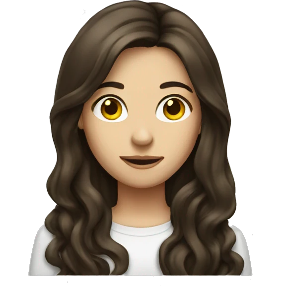 brunette girl long hair with cigarette emoji