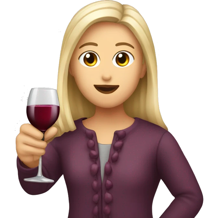 wine class with kiss mark emoji
