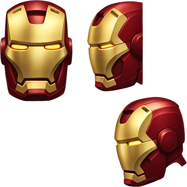 gold and red iron man emoji