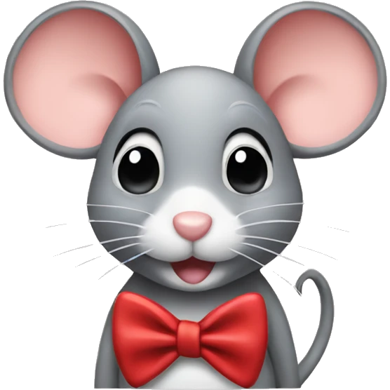 mouse with a bow emoji