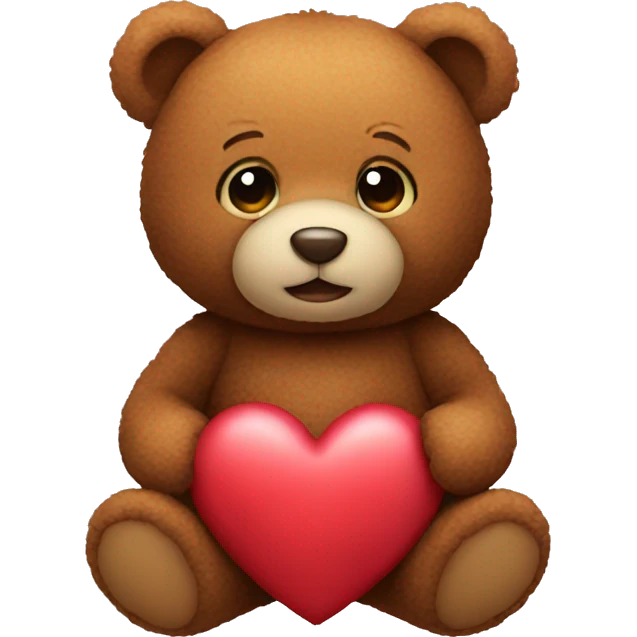 teddy with heart emoji