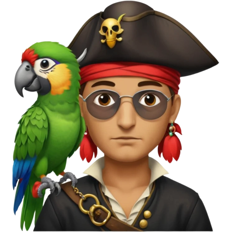 pirate and parrot emoji