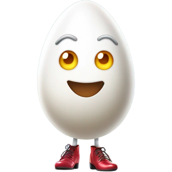 Walking egg in high heels emoji