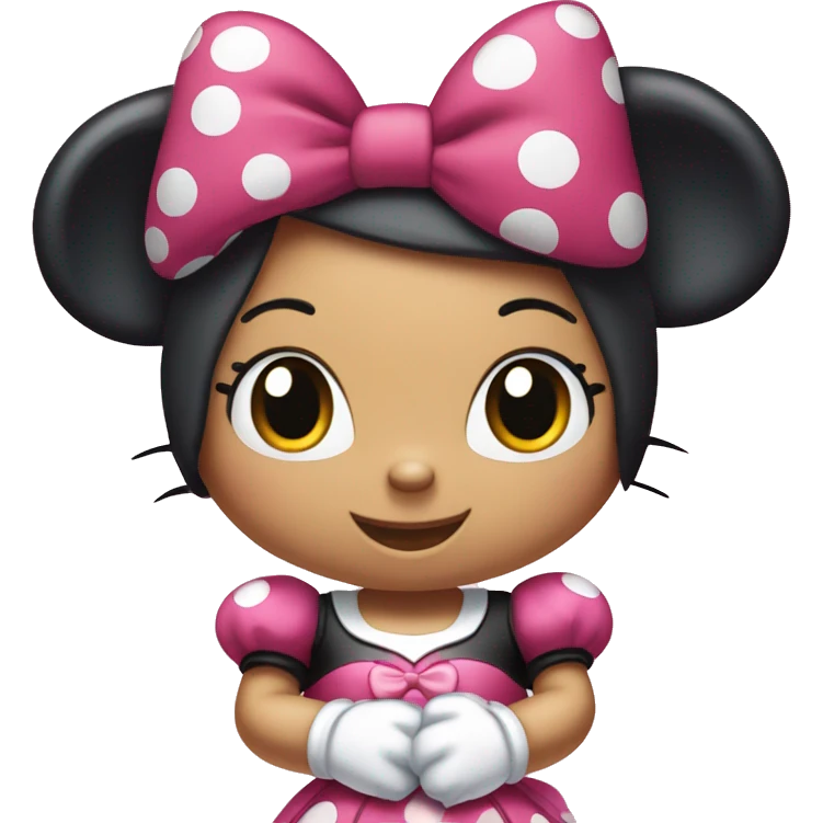 Hello kitty dressed as Minnie Mouse  emoji