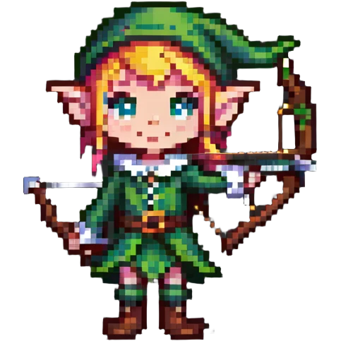 Elf with bow emoji