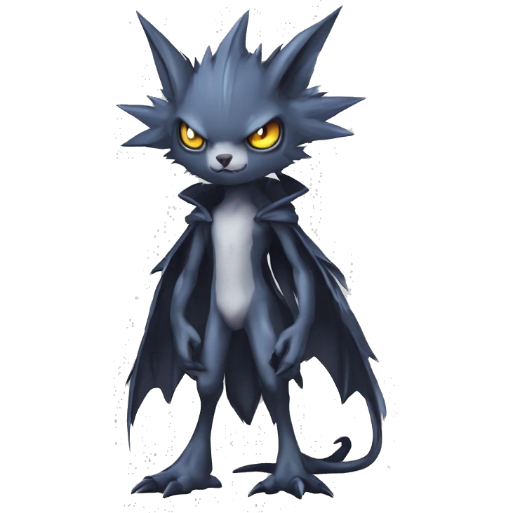 cute cool edgy sharp eldritch punk Digimon-Fakemon-animal full body emoji