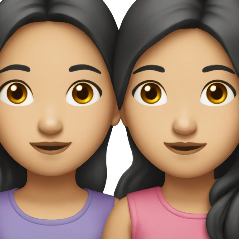 two asian sisters emoji