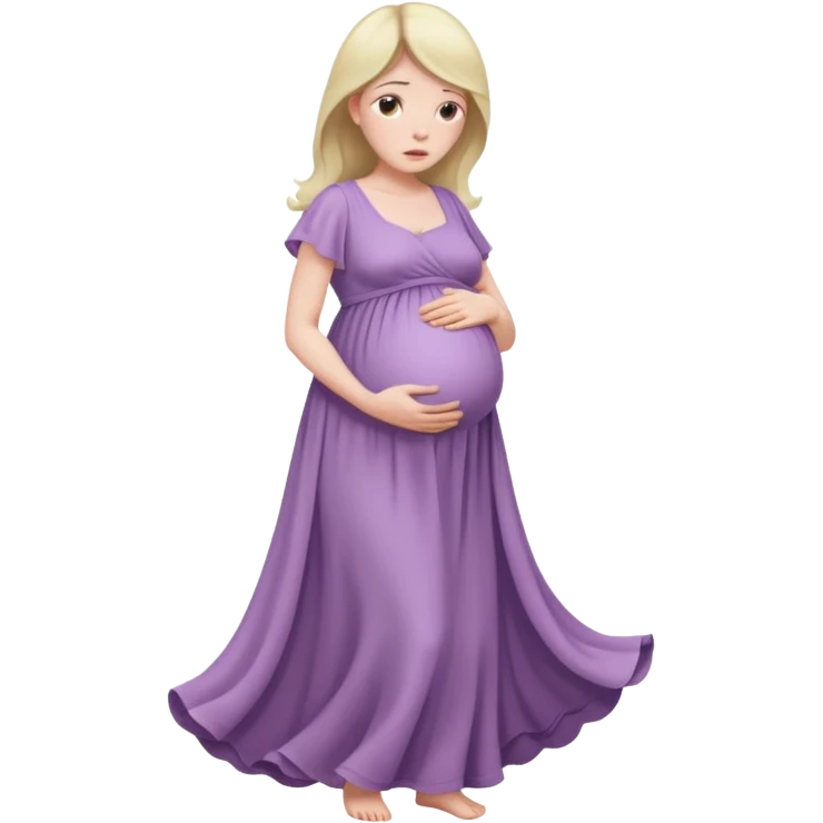 worried pregnant woman emoji