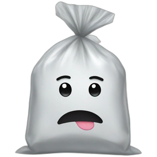Salt in plastic bag emoji