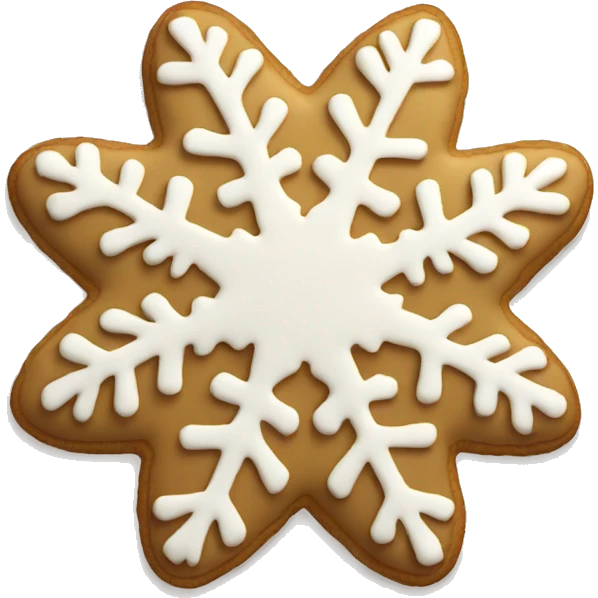 beige snowflake cookie emoji