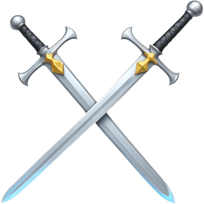 Silver knight sword — clean blade, cross guard emoji