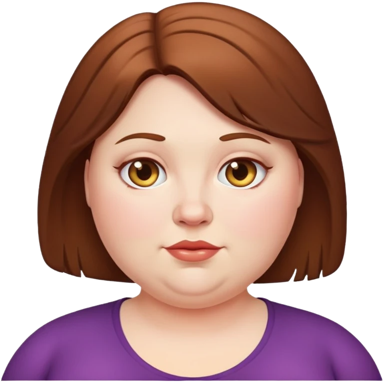 fat white woman with brown hair emoji