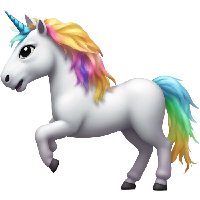 A unicorn playing guitar emoji