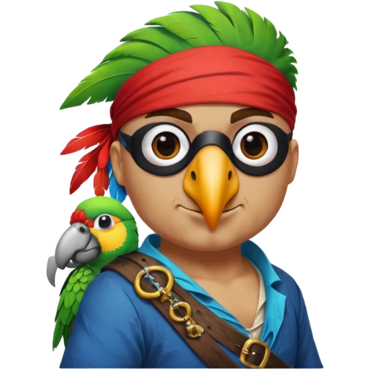 pirate and parrot emoji