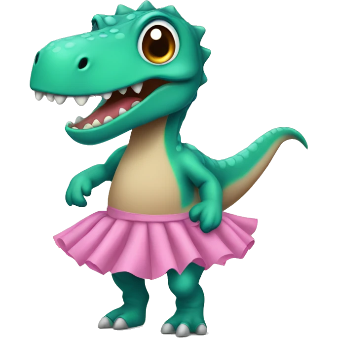 dinosaur wearing a tutu emoji