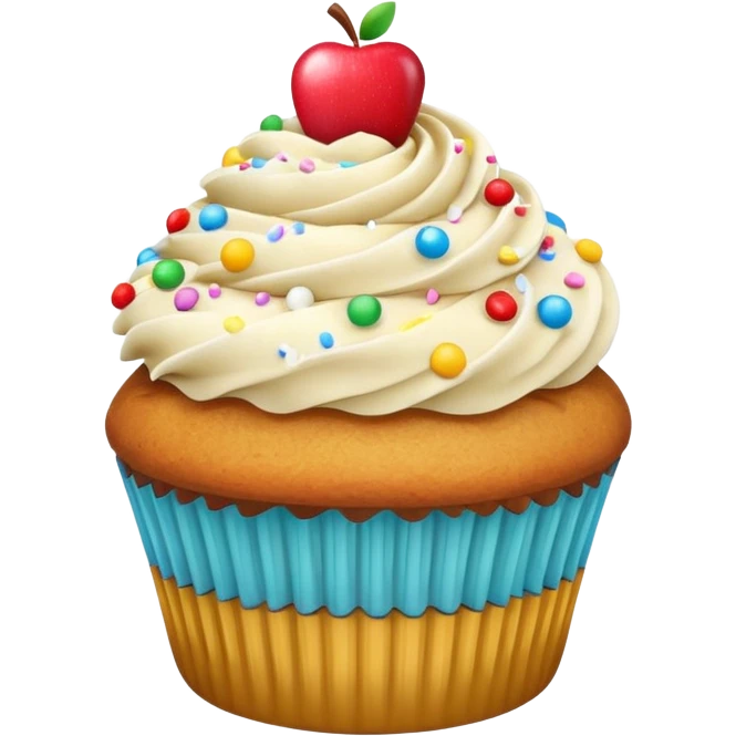 Apple cupcake emoji