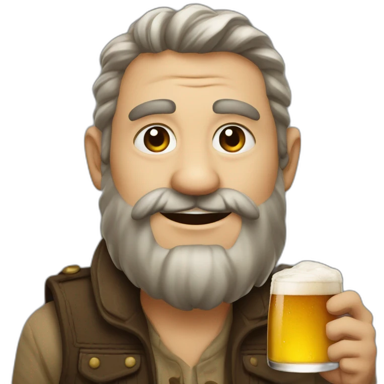Castor avec bière emoji