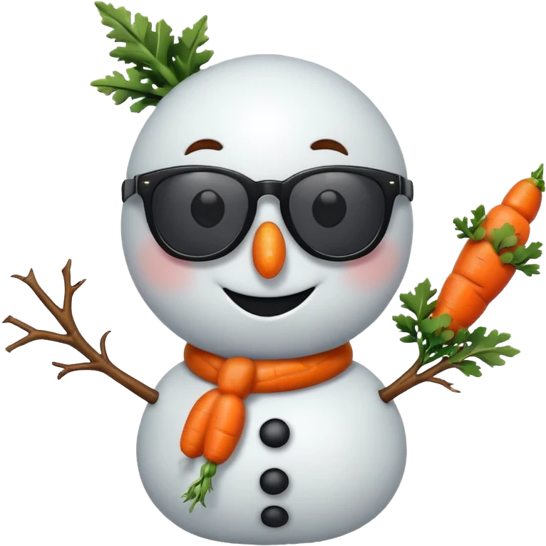 сніговик в сонячних окулярах emoji
