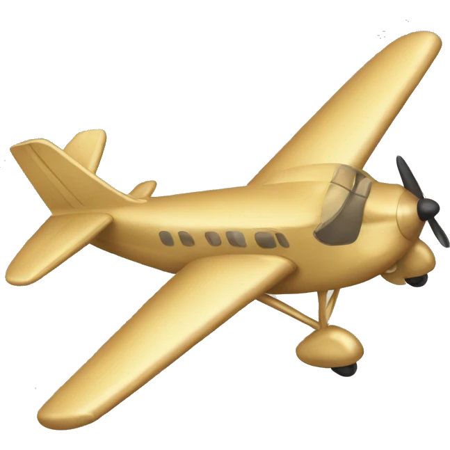 light golden plane  emoji