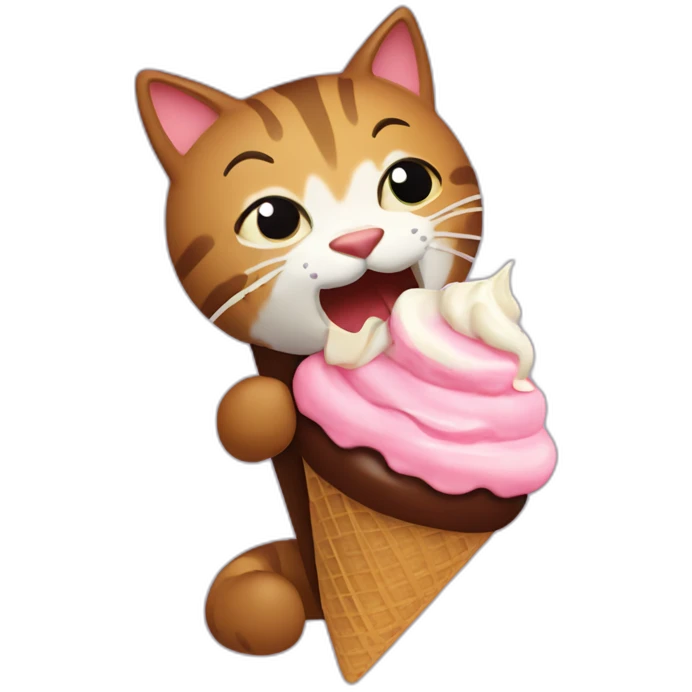 a-cat-eating-chocolate-shaving-icecream emoji