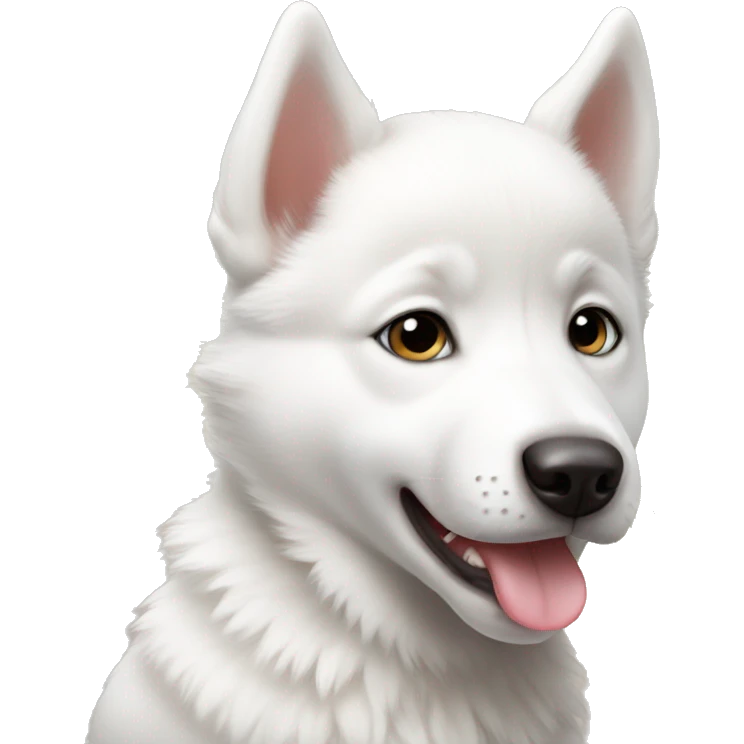 White Australian Husky Puppy emoji