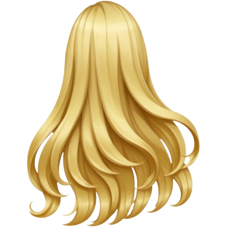 back view of long blonde hair emoji