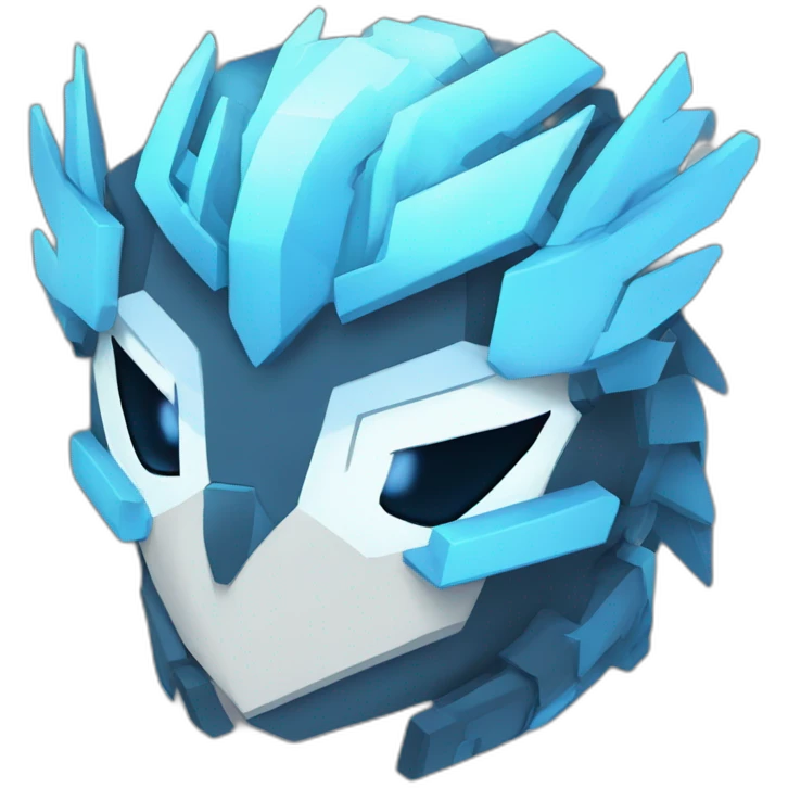 Minecraft Articuno Cyberpunk Head emoji