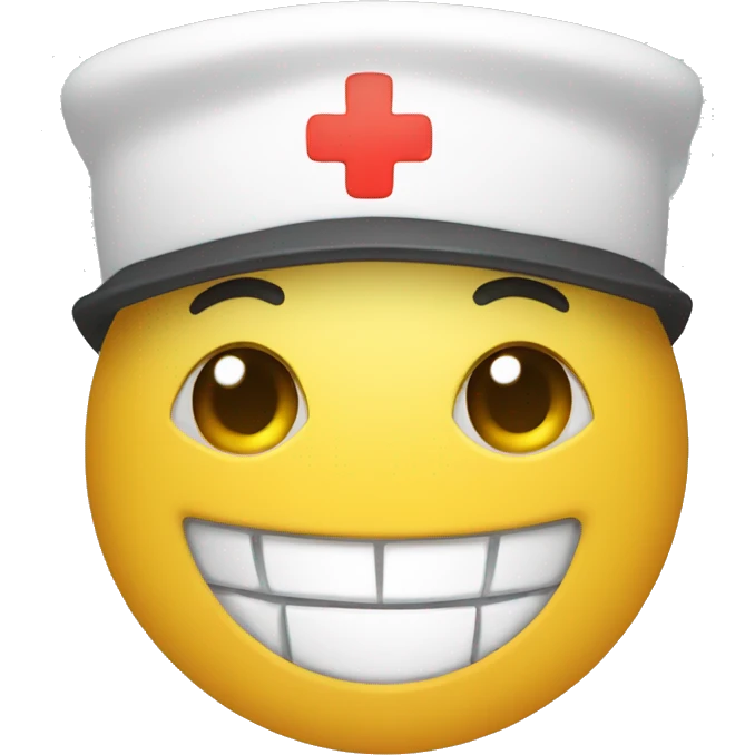 smiling face aestetich with nurse hat emoji
