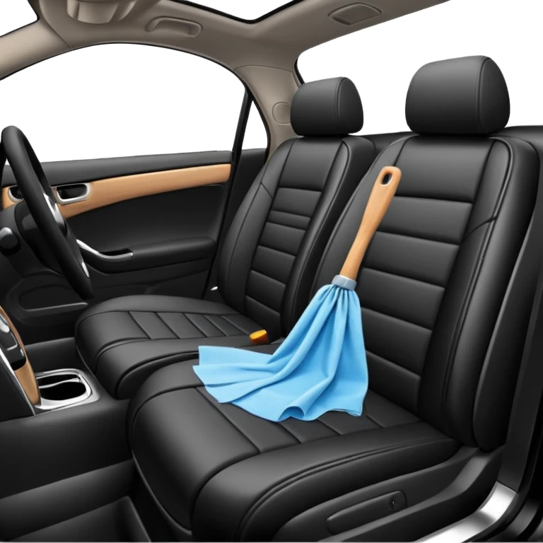 inside a car being wiped down emoji