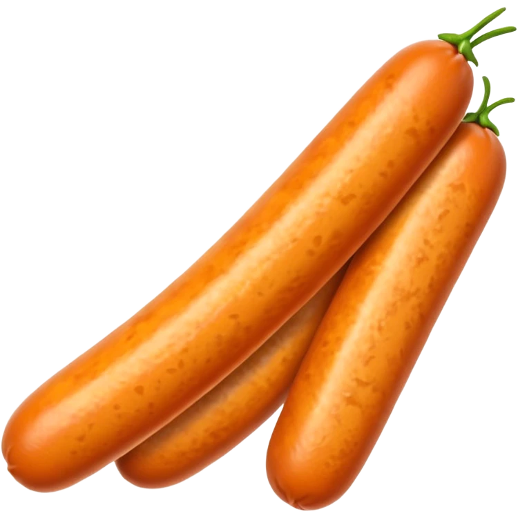 orange cylindrical pieces sausage shaped on each end with no lines emoji