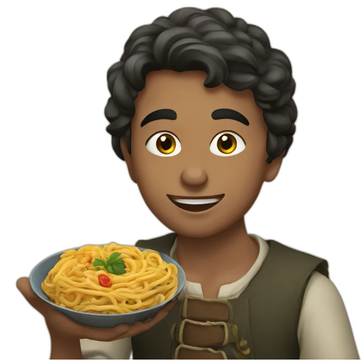 georgian (the country) boy eating a kinkali emoji