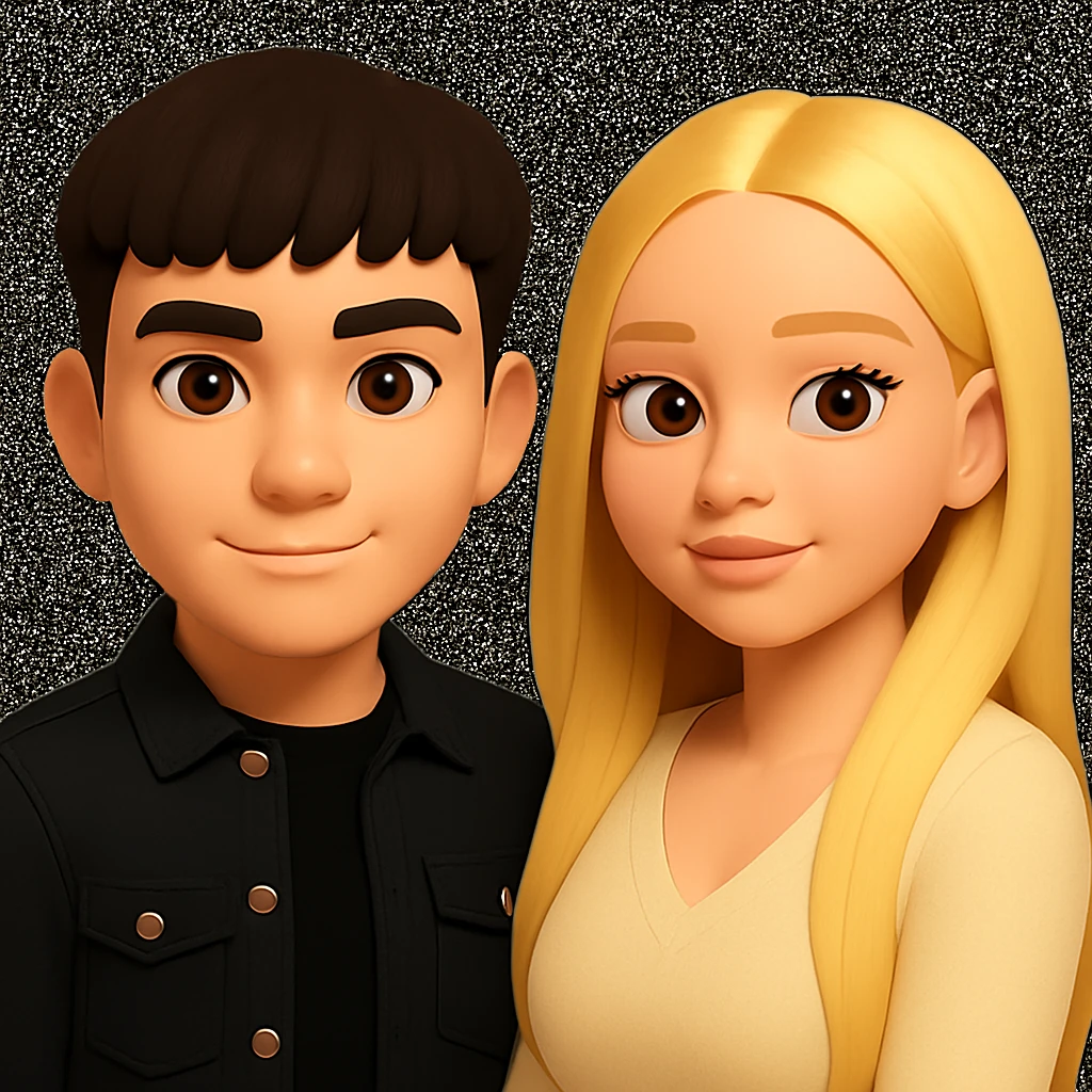 Make the upper body of the girl slightly more voluminous with very subtle and natural changes. Shift the girl slightly to the right. Preserve the original style and natural look of the image. emoji