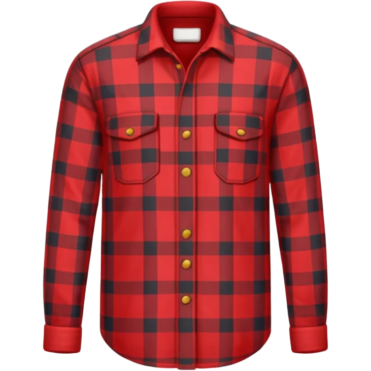 red lumberjack shirt emoji