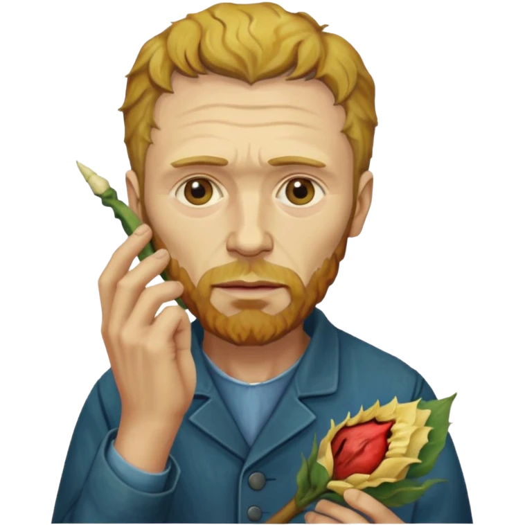 van gogh holding an ear in his hand emoji