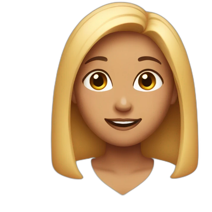 Blushing woman emoji