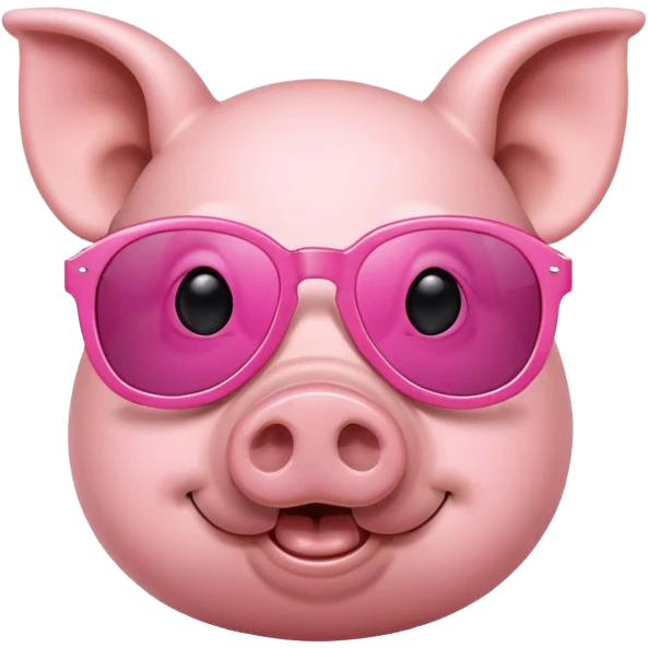Pig with sunglasses emoji