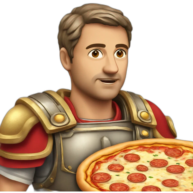Roman krivorushicak with pizza emoji
