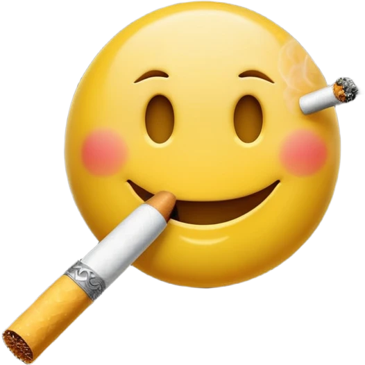 Smiley face smoking a cigarette  emoji