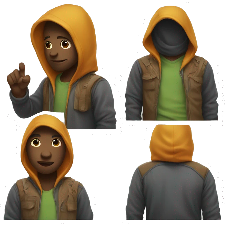 Dof wearing a hoddie emoji