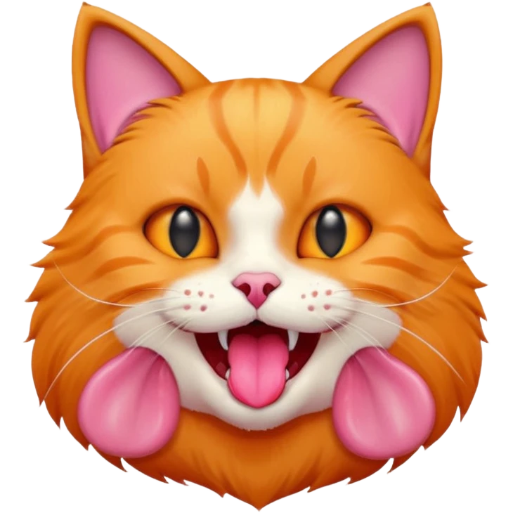 a kitty opening its mouth wide emoji