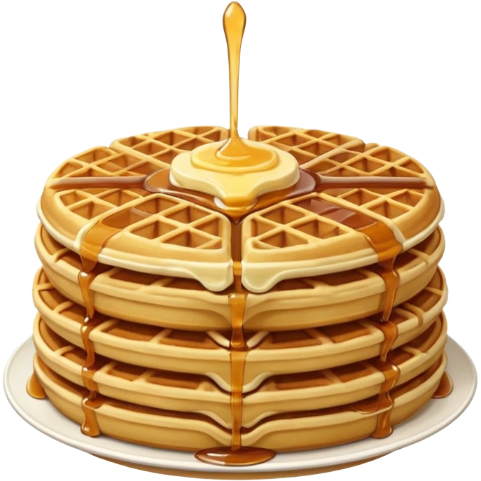 a waffle cake with pancakes emoji