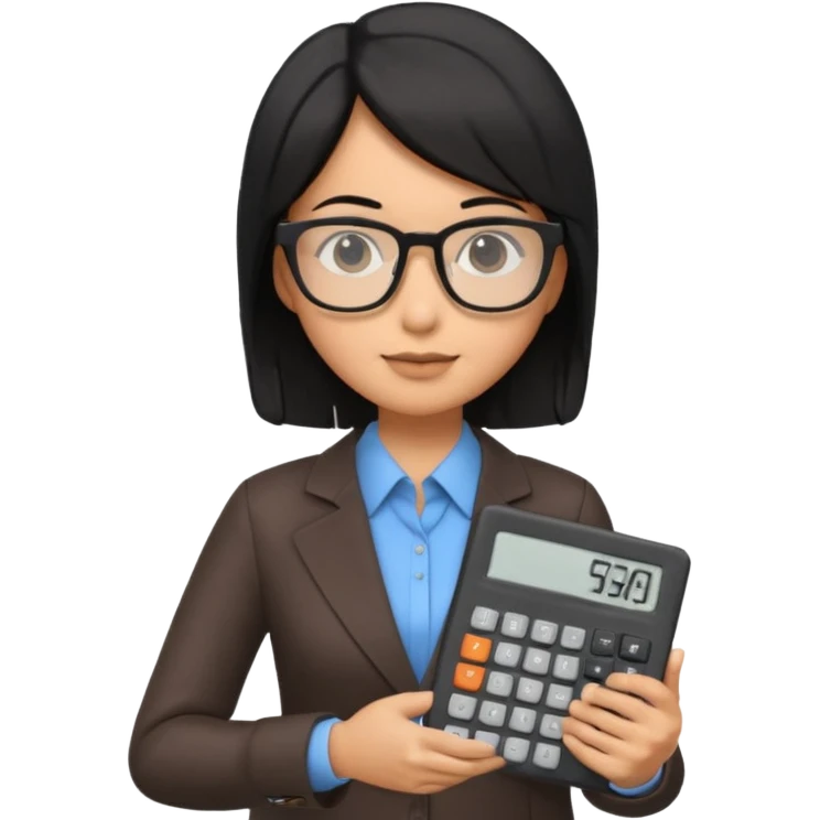 insurer audit person with a calculator 3d render emoji