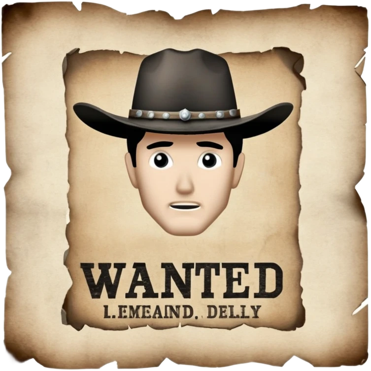 Wanted dead or live emoji