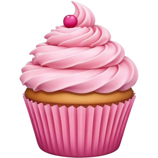 Cupcake with pink icing emoji