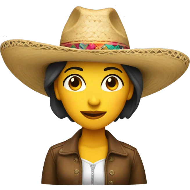 mujer con sombrero  emoji
