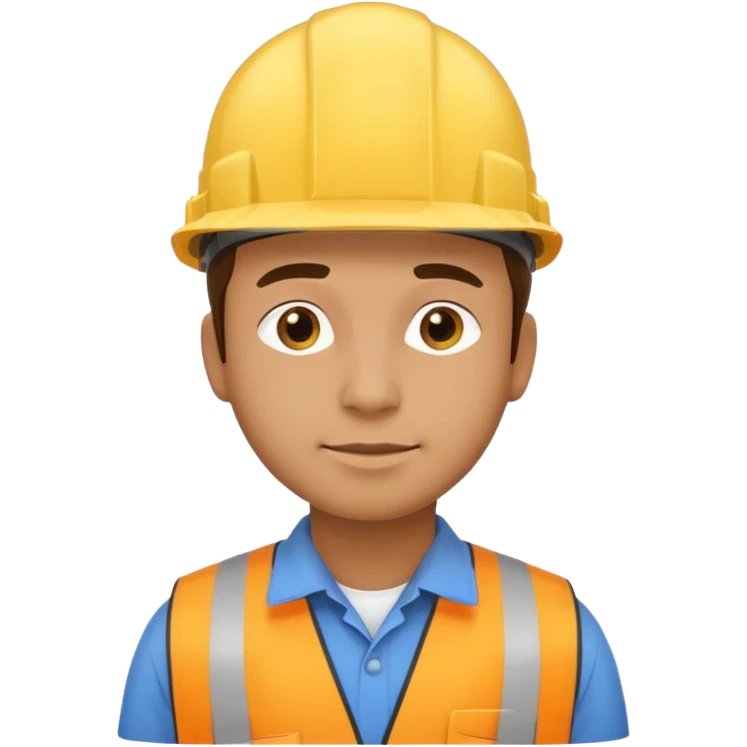 engineer, side view a hard hat  emoji
