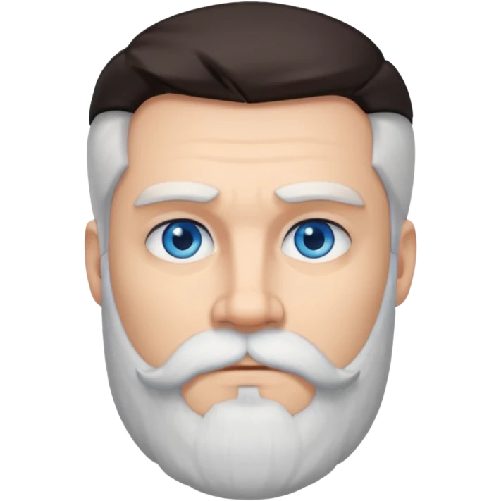 strong white bearded man dark hair emoji