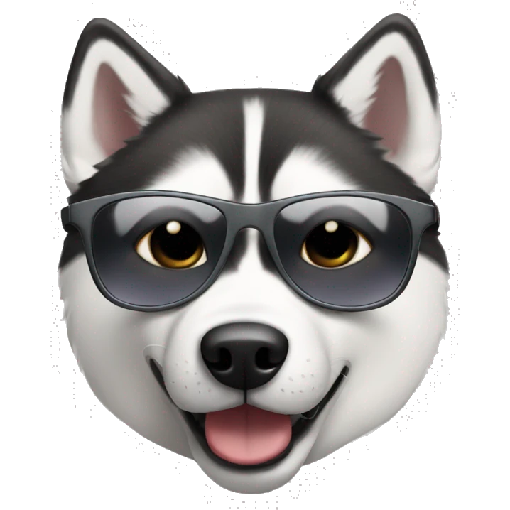 Husky wearing sunglasses  emoji