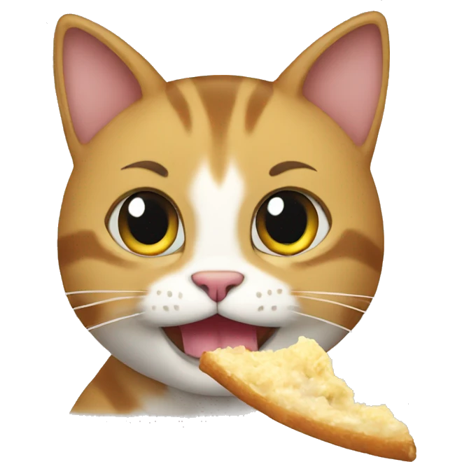 Cat eating emoji