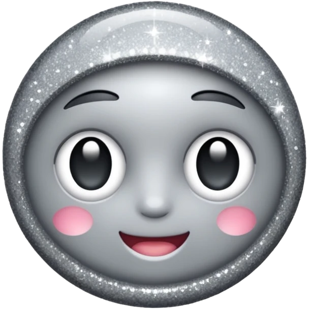 sweet glitter gray emoji
